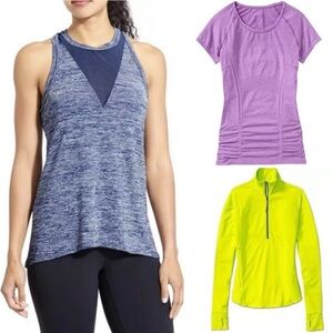 (3 Piece) Athleta Womens Clothing Lot Bundle Size XS S Tank Top Shirt Jacket